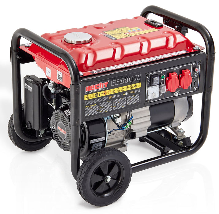 Бензинов монофазен генератор Hecht - GG 3300W, 3800 W, 15 л, с AVR
