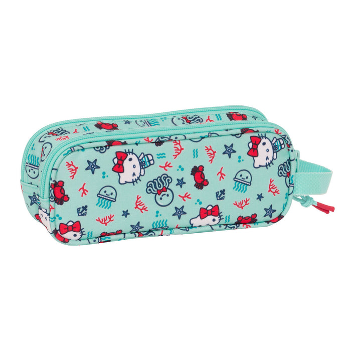 Двоен Моливник Hello Kitty Sea lovers цвят тюркоаз 21 x 8 x 6 cm