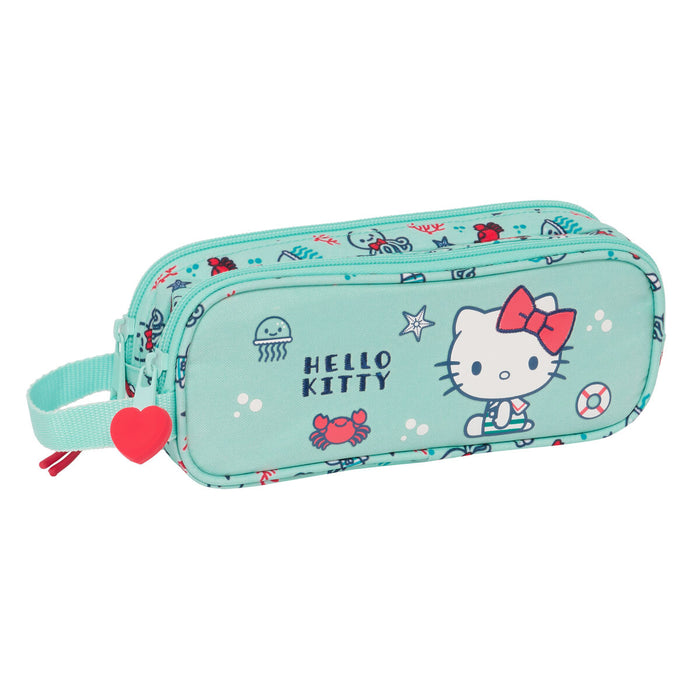 Двоен Моливник Hello Kitty Sea lovers цвят тюркоаз 21 x 8 x 6 cm