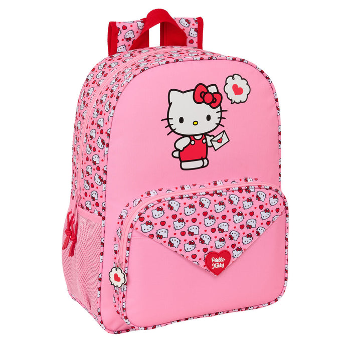 Училищна чанта Hello Kitty Розов 33 x 42 x 14 cm