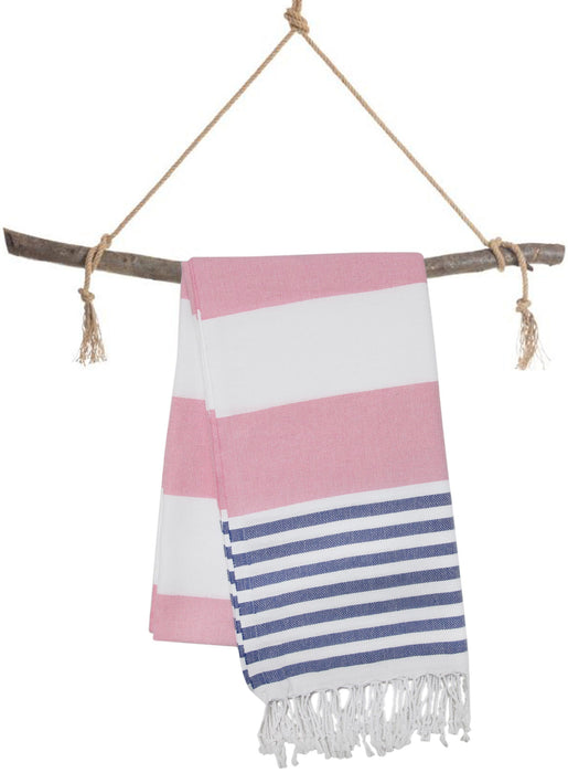 Памучна кърпа в кутия Hello Towels - New, 100 х 180 cm, синьо-розова