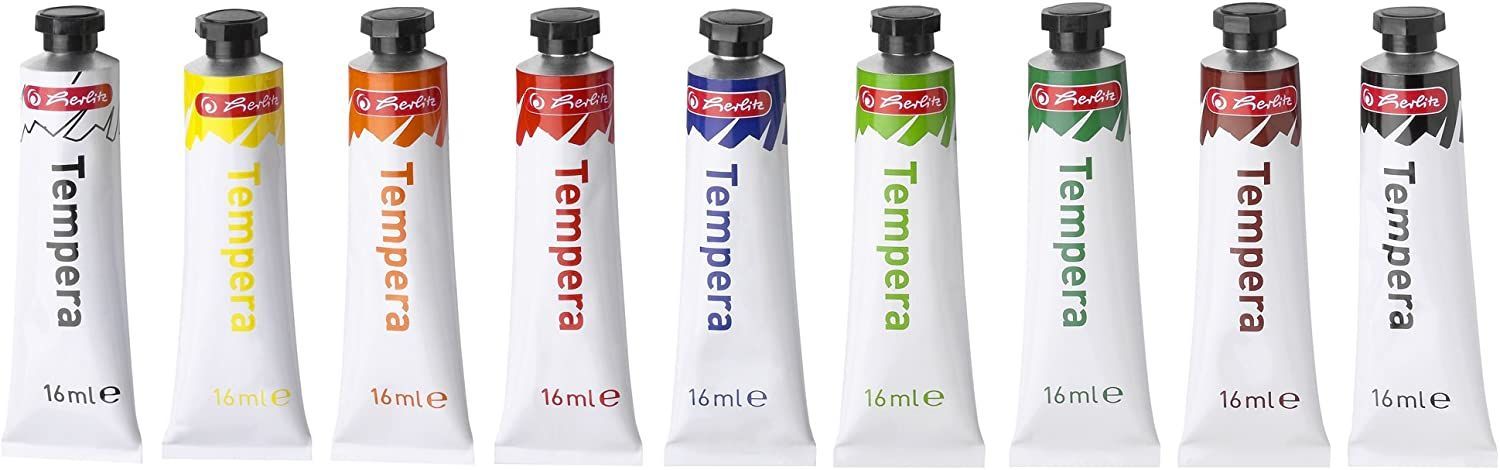 Темперни бои Herlitz - 6 цвята, 16 ml