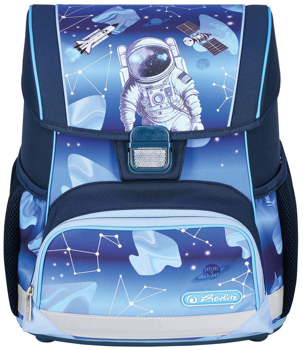 Ученически комплект Herlitz Loop Plus - Cosmic Explorer, раница, два несесера и мешка