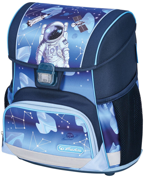 Ученически комплект Herlitz Loop Plus - Cosmic Explorer, раница, два несесера и мешка