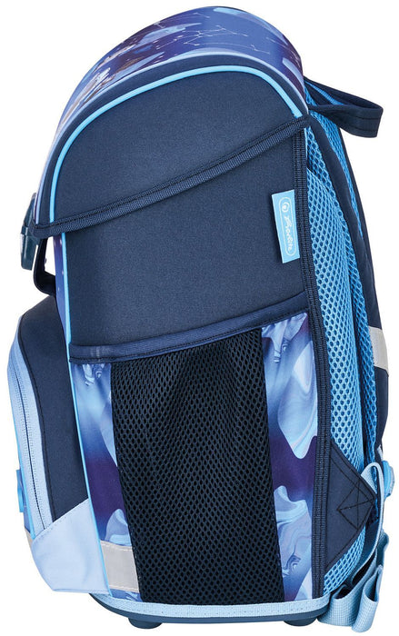 Ученически комплект Herlitz Loop Plus - Cosmic Explorer, раница, два несесера и мешка