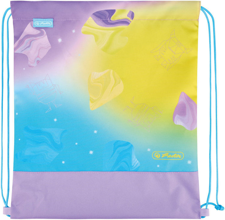 Ученически комплект Herlitz SoftLight Plus - Little Monster, раница, два несесера, мешка и кутия за храна