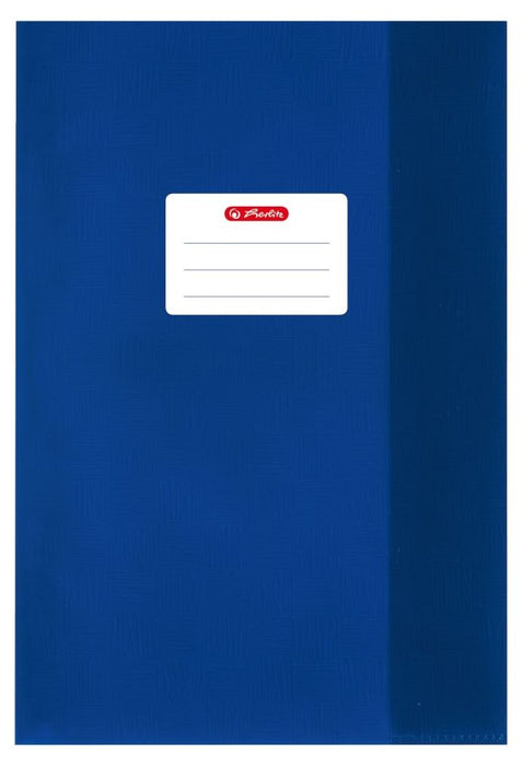 Подвързия за тетрадки Herlitz - A5, тъмносиня, с етикет