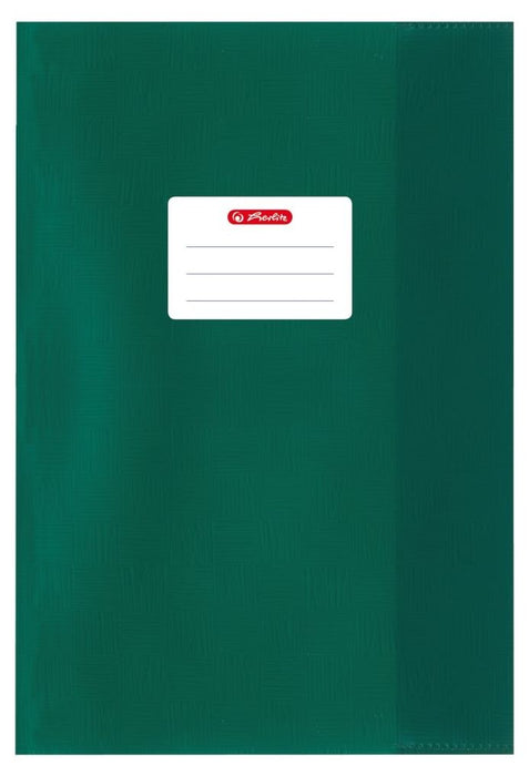 Подвързия за тетрадки Herlitz - A5, тъмнозелена, с етикет