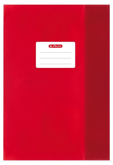 Подвързия за тетрадки Herlitz - A5, червена, с етикет