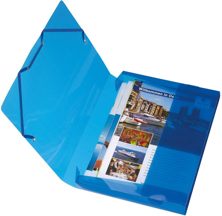 Папка с ластик Herlitz - A4, синя