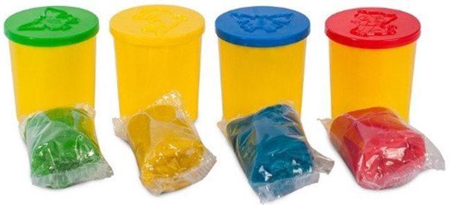Мини моделин в 4 цвята Heroes Play Dough - Количка