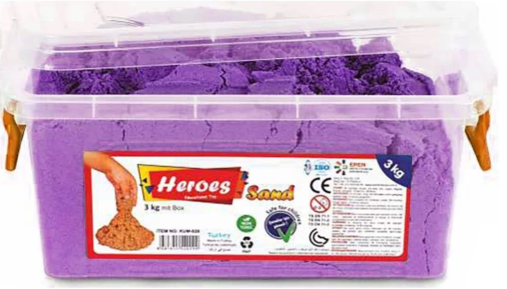 Кинетичен пясък Heroes - Лилав цвят, 3 kg
