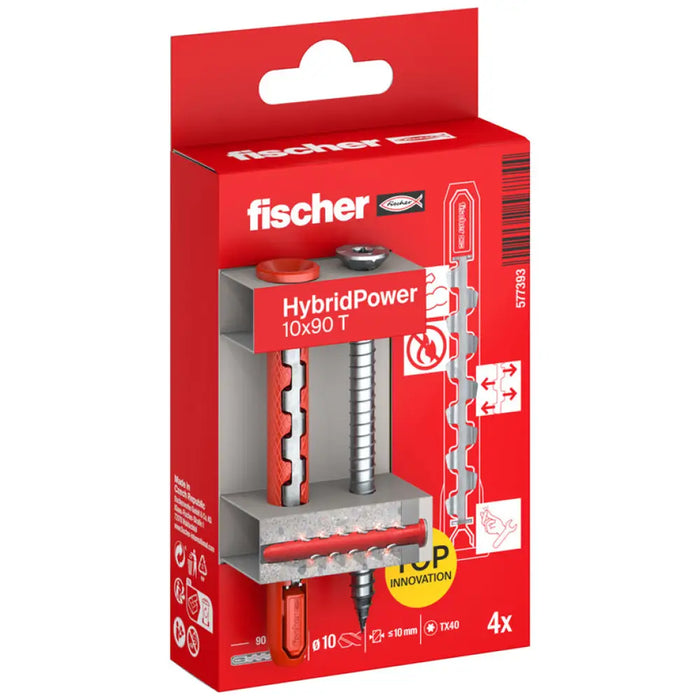 ХИБРИДЕН РАМКОВ ДЮБЕЛ С ВИНТ 10X90 T K FISCHER 4 БРОЯ
