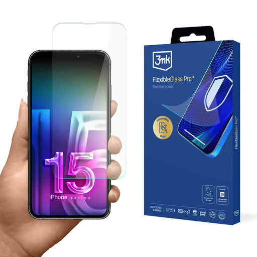 Хибридно стъкло 3mk FlexibleGlass Pro за Apple iPhone 15 Pro
