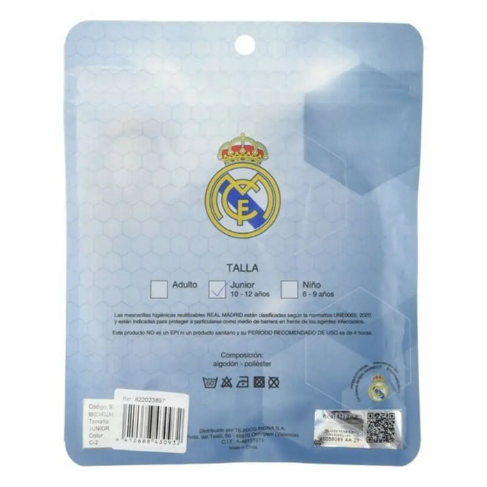 Хигиенна Маска от Плат за Многократна Употреба Real Madrid