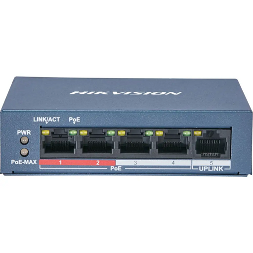 Hikvision DS-3E0105P-E/M(B) мрежов комутатор L2 Fast