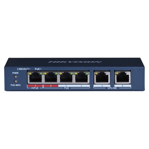 Hikvision DS-3E0106HP-E Мрежови връзки Unmanaged Fast