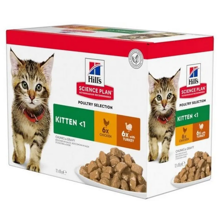 HILL’S Feline Kitten Multipack Poultry - саше 12x85гр