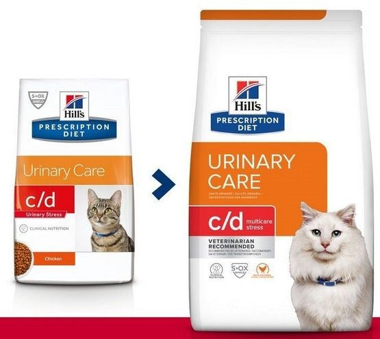 HILL'S PRESCRIPTION DIET Feline c/d Multicare Stress Суха храна за котки Пиле 8 кг