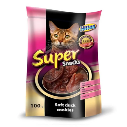 HILTON Меки патешки бисквитки - котешки лакомства - 100гр