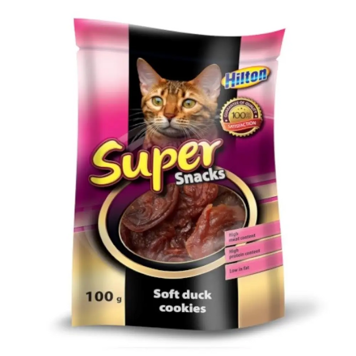 HILTON Меки патешки бисквитки - котешки лакомства - 100гр