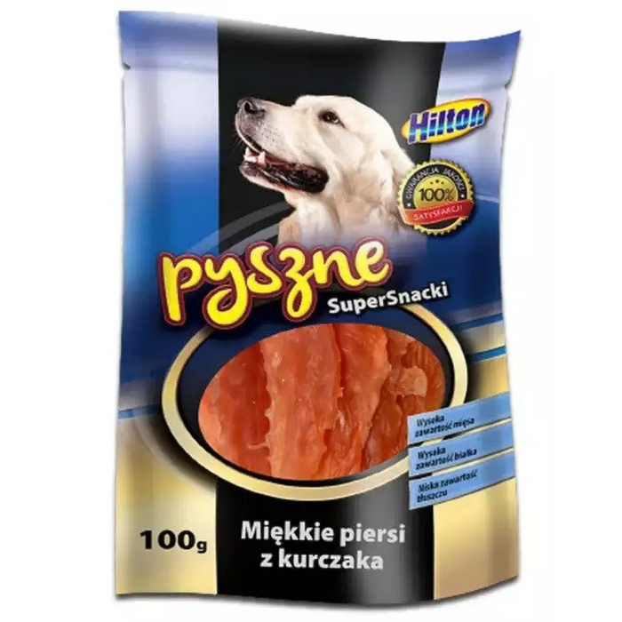 HILTON Меки пилешки филенца - лакомство за кучета - 100гр