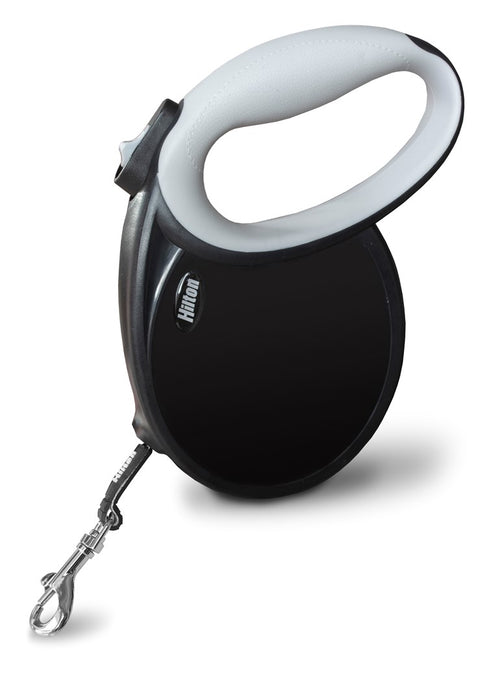 HILTON Smart dog XL (40 кг) - прибираща се каишка - черно-сива - 7 м