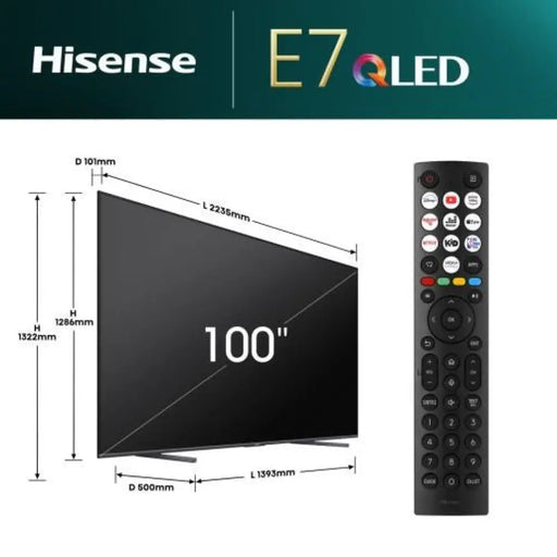 Hisense 100E7NQ PRO TV 2,54 м (100’’) 4K Ultra HD Smart TV