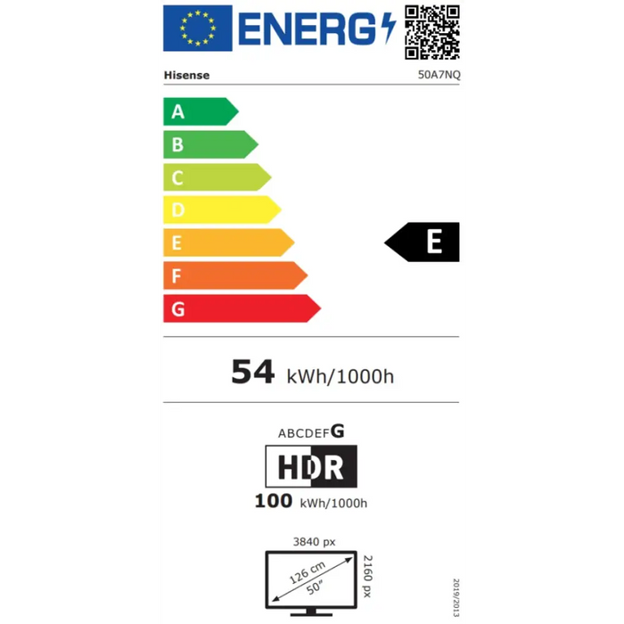 Hisense 50’’ A7NQ 4K Ultra HD 3840x2160 Quantum Dot