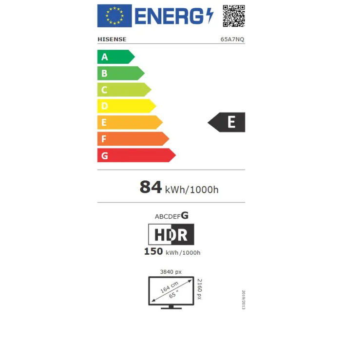 Hisense 65’’ A7NQ 4K Ultra HD 3840x2160 QLED FALD Quantum