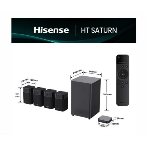 Hisense HT Saturn 4.1.2Ch Sound Bar с безжичен субуфер 720