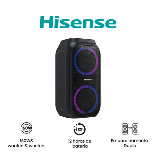 Hisense Party високоговорител 2.0 Ch. 160W BT 12h игра черен