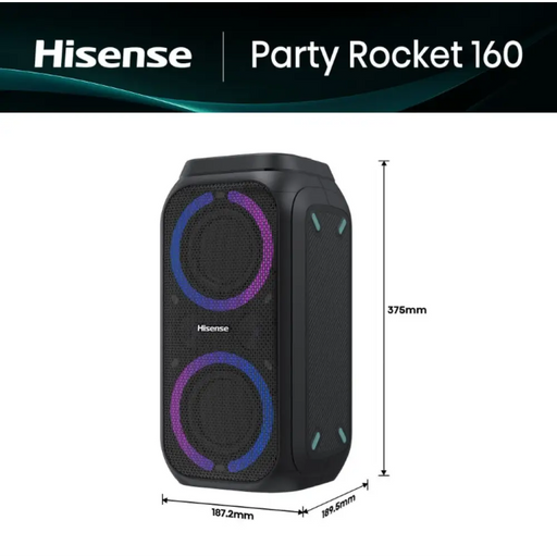Hisense Party високоговорител 2.0 Ch. 160W BT 12h игра черен