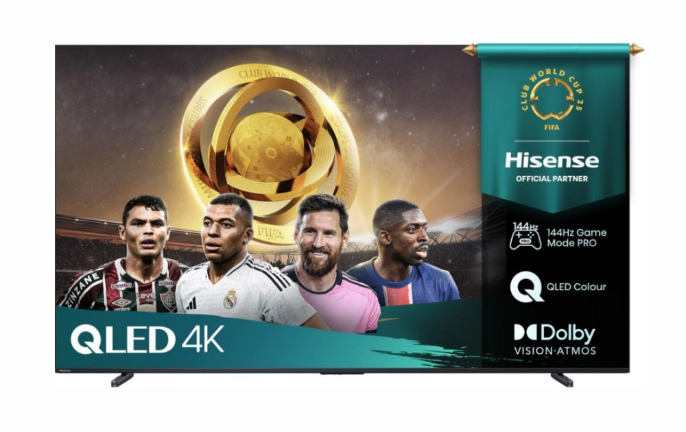 Hisense, 100'' E7Q PRO, QLED Smart, FALD, 144Hz, 5000:1, Quantum Dot, Dolby vision, Vidaa, ADS, черен