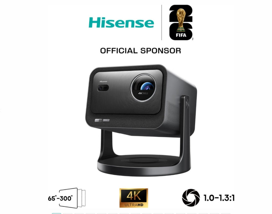 Hisense C3 Smart mini лазерен проектор, 4K Ultra HD 3840x2160, 2000:1, 2500 лумена, 60 Hz, цифрово увеличение, Dolby Vision, HDR10+ (декодиране), HDR10, HLG, 2*10W, сребрист