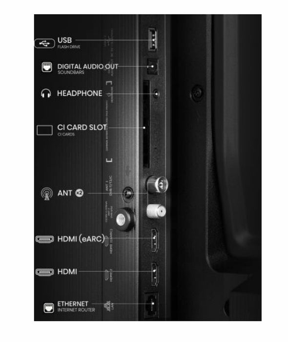 Hisense 40" A5Q, Full HD 1920x1080, QLED, Quantum Dot, HDR, HLG, DTS HD, Сензор за светлина, Dolby Audio, Smart TV, WiFi, WiFi Direct, 2xHDMI, 2xUSB, LAN, CI+, DVB-T2/C/S2, Черен