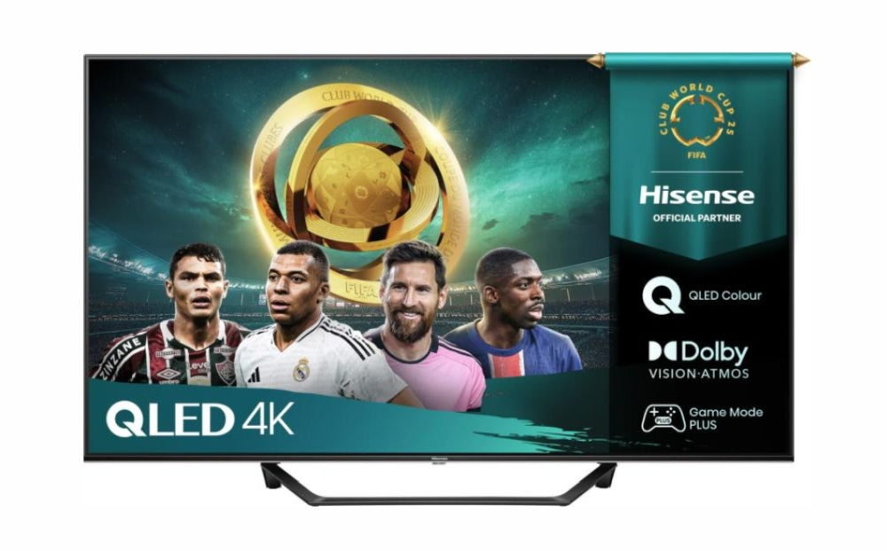 Hisense 43" A7Q, 4K Ultra HD 3840x2160, QLED, FALD, Quantum Dot, HDR 10+, HLG, Dolby Vision, Dolby Atmos, Smart TV, WiFi 5GHz, WiFi Direct, BT, Anyview Cast, 3xHDMI, 2xUSB, LAN, CI+, DVB-T2/C/S2, Черен