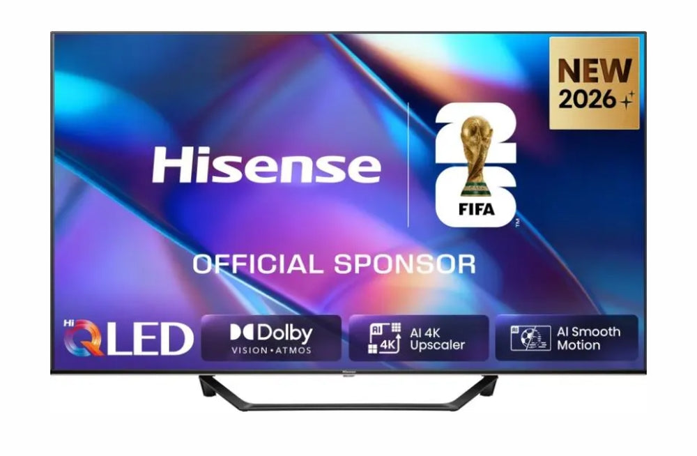 Hisense 43" A7S, 4K Ultra HD 3840x2160, QLED, FALD, Quantum Dot, HDR 10+, HLG, Dolby Vision, Dolby Atmos, Smart TV, WiFi 5GHz, WiFi Direct, BT, Anyview Cast, 3xHDMI, 2xUSB, LAN, CI+, DVB-T2/C/S2, черен