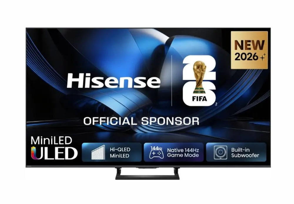 Hisense 50" U7SE, 4K Ultra HD 3840x2160, ULED, FALD, Quantum Dot, 144Hz, IPS, HDR 10+, HLG, Dolby Vision IQ, Dolby Atmos, Smart TV, WiFi 5GHz, WiFi Direct, BT, Anyview Cast, 4xHDMI, 2xUSB, LAN, CI+, DVB-T2/C/S2, черен