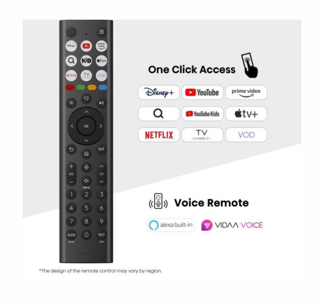 Hisense 55" A85Q, 4K UHD OLED Smart TV, 120Hz, 1000 нита, HDMI 2.1, Game Mode Pro, AMD FreeSync Premium, Dolby Vision IQ & Atmos, Bluetooth, Alexa Built-in, Черен