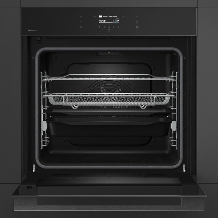 Фурнa за вграждане HISENSE BI614P8B 77 L, А+, ТЕЛЕСКОПИЧНА СИСТЕМА, ПЛАВНО ЗАТВАРЯНЕ, ПИРОЛИТИЧНО ПОЧИСТВАНЕ