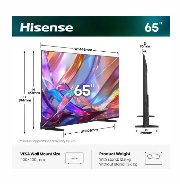 Телевизор HISENSE 65E7S, 65", Hi-QLED, Smart TV, 4K, 60 Hz