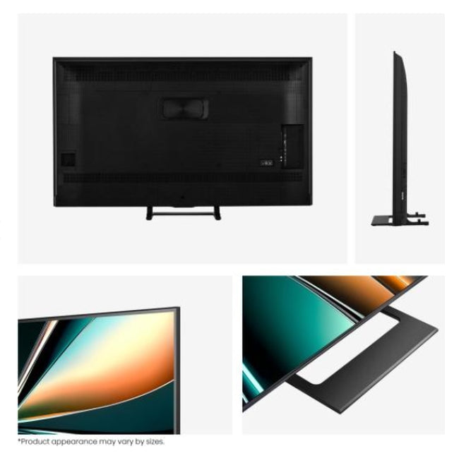 Hisense 65"U7Q, 4K Ultra HD 3840x2160, ULED, FALD, Quantum Dot, 144Hz, IPS, HDR 10+, HLG, Dolby Vision IQ, Dolby Atmos, Smart TV, WiFi 5GHz, WiFi Direct, BT, Anyview Cast, сензор за светлина, 4xHDMI, 2xUSB, LAN, CI+, DVB-T2/C/S2, черен