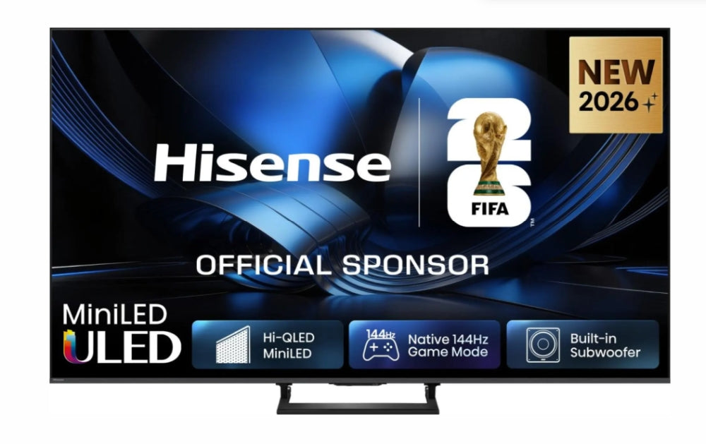 Hisense 65"U7SE, 4K Ultra HD 3840x2160, ULED, FALD, Quantum Dot, 144Hz, IPS, HDR 10+, HLG, Dolby Vision IQ, Dolby Atmos, Smart TV, WiFi 5GHz, WiFi Direct, BT, Anyview Cast, сензор за светлина, 4xHDMI, 2xUSB, LAN, CI+, DVB-T2/C/S2, черен