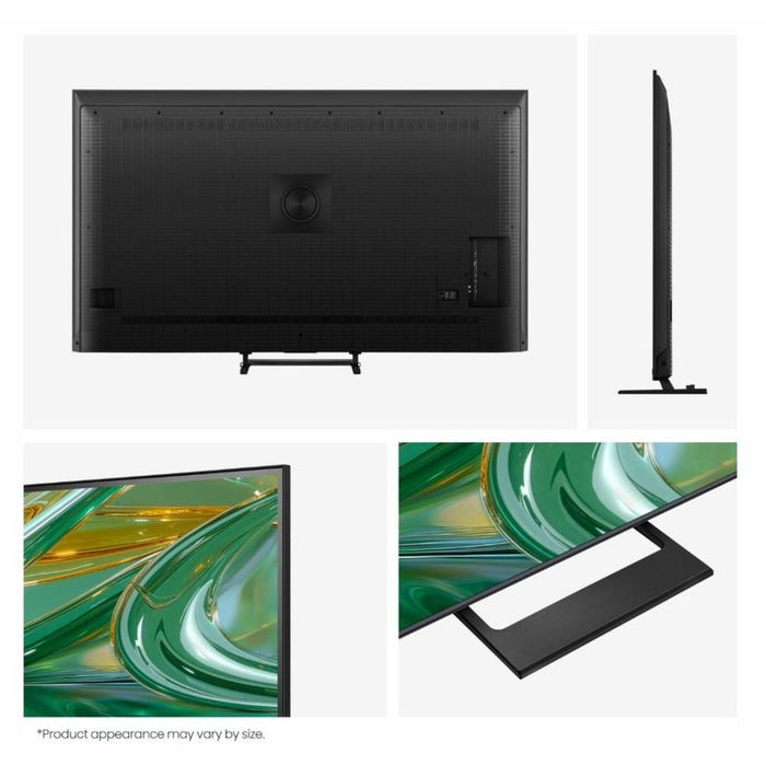 Hisense 75" E8S, 4K Ultra HD 3840x2160, ULED, Quantum Dot, 144 Hz, HDR 10+, HLG, Dolby Vision, DTS Virtual X, Smart TV, Светлинен сензор, WiFi Direct, BT, Anyview Cast, 3xHDMI, 2xUSB, LAN, CI+, DVB-T2/C/S2, Единична стойка, Черен
