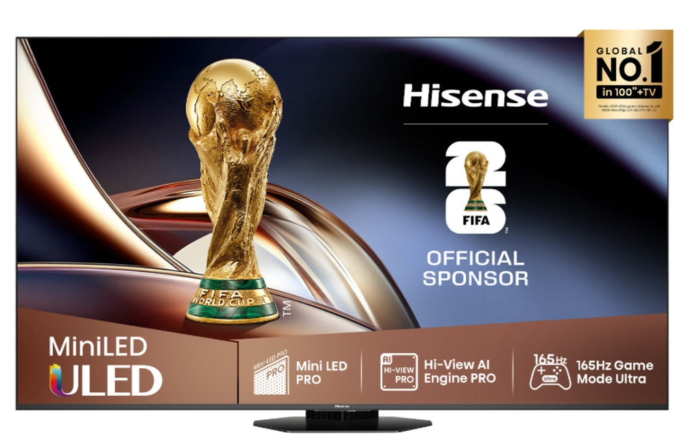 Hisense 75" U8Q, 4K Ultra HD 3840x2160, Mini LED Pro, FALD, Quantum Dot, 165Hz, IPS, HDR 10+, HLG, Dolby Vision IQ, Dolby Atmos, Smart TV, Светлинен сензор, WiFi 5GHz, WiFi Direct, BT, Anyview Cast, 3xHDMI, 2xUSB, LAN, CI+, DVB-T2/C/S2, Черен