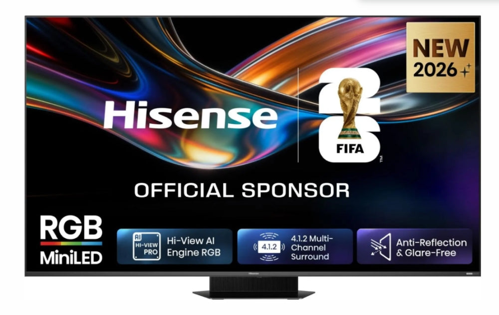 Hisense 75" UR9S, 4K Ultra HD 3840x2160, RGB Mini LED, DLED, Quantum Dot, 180Hz, IPS, HDR 10+, HLG, Dolby Vision IQ, Dolby Atmos, Smart TV, Светлинен сензор, WiFi 6eGHz, WiFi Direct, BT, 2x15 W + 2x10 W + 20 W + 2x10 W, Anyview Cast, 3xHDMI, 2xUSB, LAN, C
