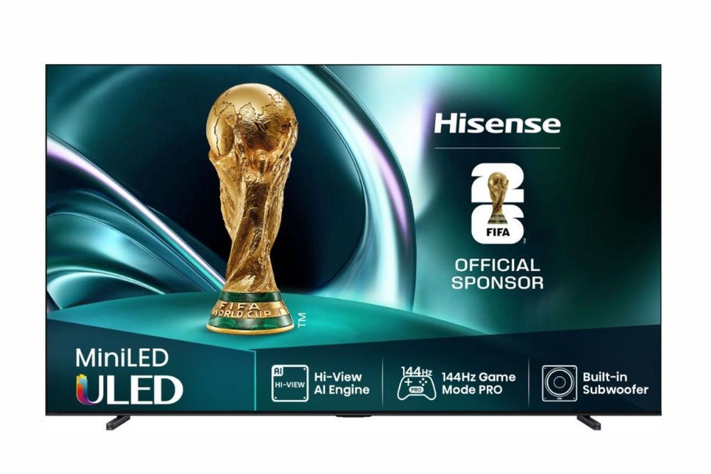 Hisense 85"U7Q, 4K Ultra HD 3840x2160, ULED, FALD, Quantum Dot, 144Hz, IPS, HDR 10+, HLG, Dolby Vision IQ, Dolby Atmos, Smart TV, WiFi 5GHz, WiFi Direct, BT, Anyview Cast, сензор за светлина, 4xHDMI, 2xUSB, LAN, CI+, DVB-T2/C/S2, черен