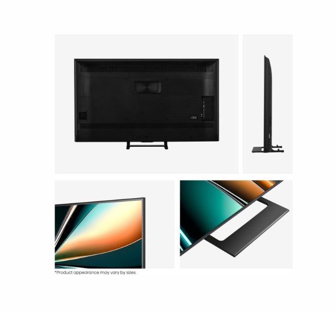 Hisense 85"U7Q, 4K Ultra HD 3840x2160, ULED, FALD, Quantum Dot, 144Hz, IPS, HDR 10+, HLG, Dolby Vision IQ, Dolby Atmos, Smart TV, WiFi 5GHz, WiFi Direct, BT, Anyview Cast, сензор за светлина, 4xHDMI, 2xUSB, LAN, CI+, DVB-T2/C/S2, черен