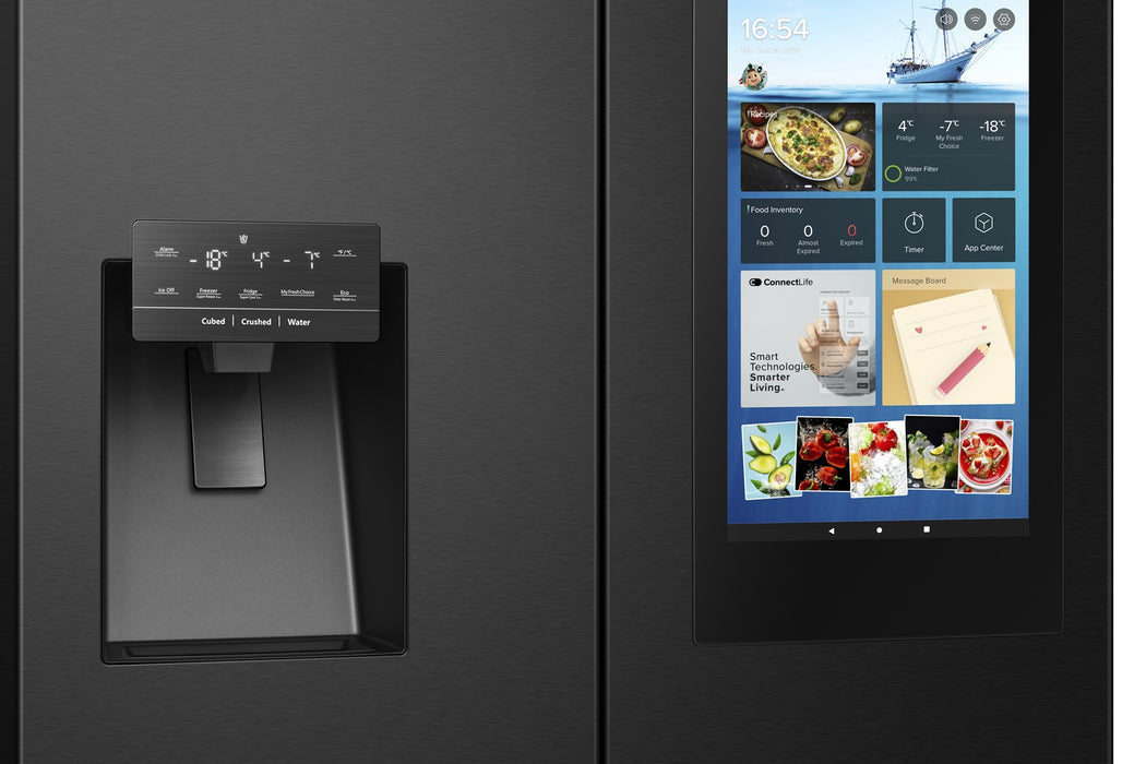 Hisense RQ760N4IFE side-by-side хладилник Свободностоящ 577 LE Черен